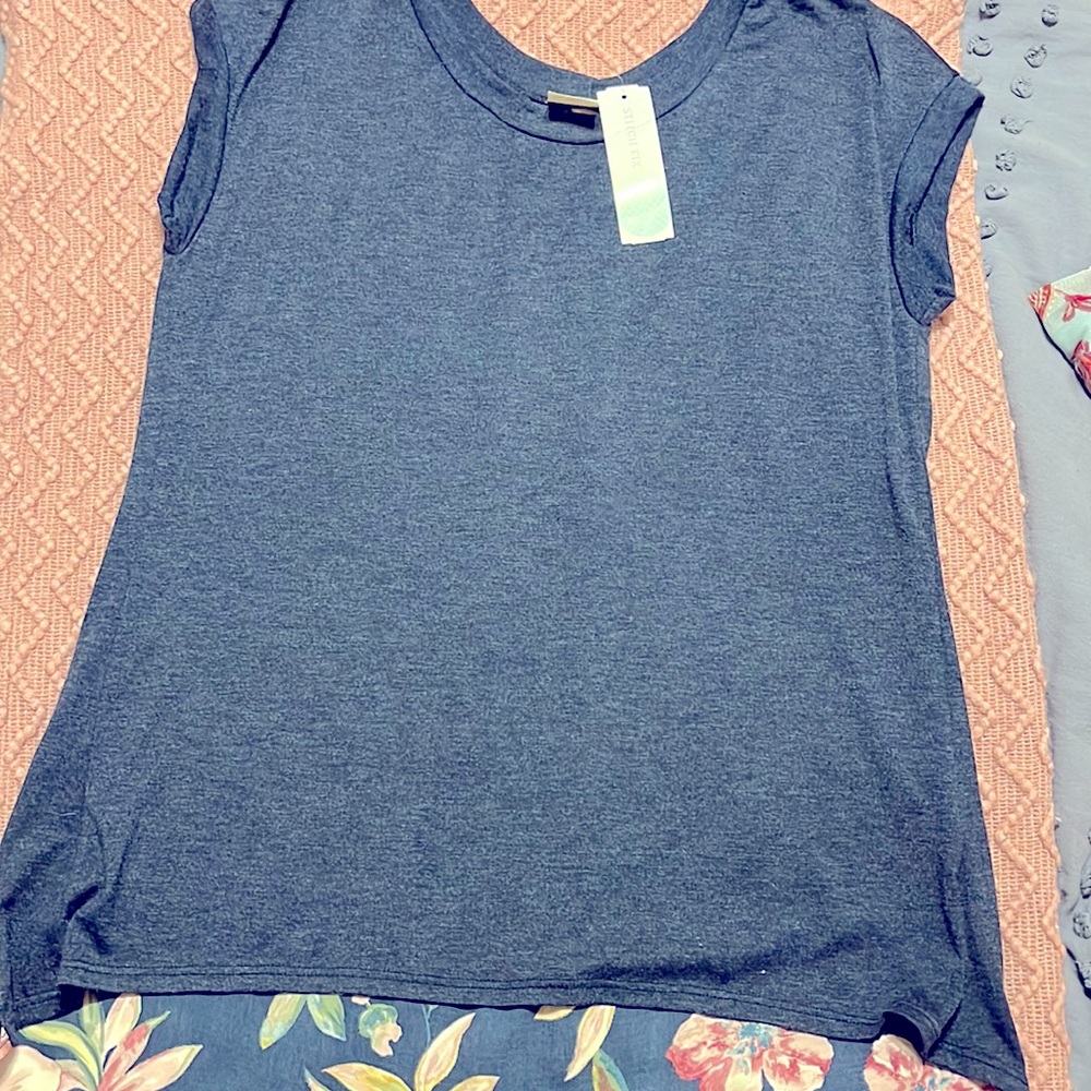 Mixed media blouse
